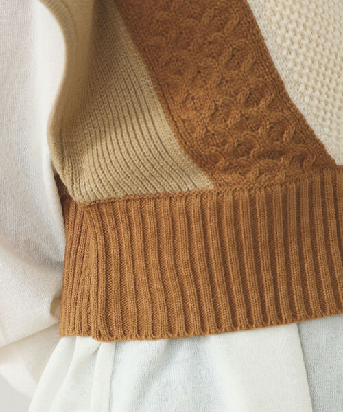 BEAMS HEART（ビームスハート）の「BEAMS HEART / カットソー ベスト セット【セットアイテム】（ニット/セーター・レディース・ブラック/グリーン/ブラウン系その他3・FREE）」の16枚目の写真