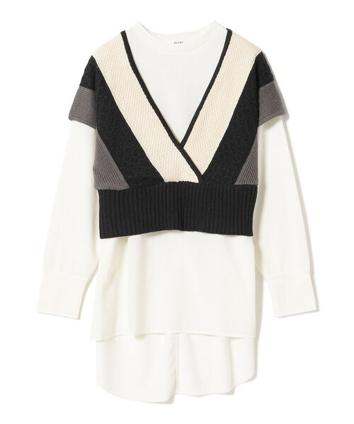 BEAMS HEART（ビームスハート）の「BEAMS HEART / カットソー ベスト セット【セットアイテム】（ニット/セーター・レディース・ブラック/グリーン/ブラウン系その他3・FREE）」の20枚目の写真