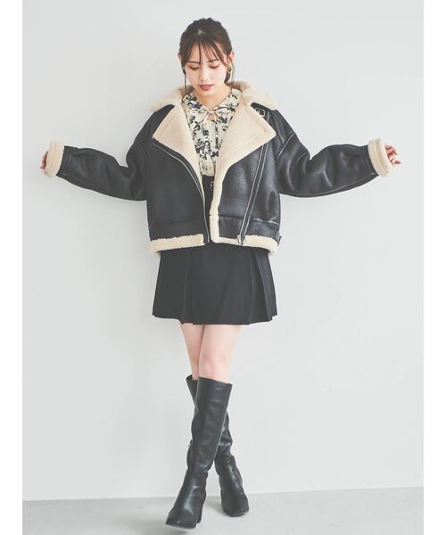 dazzlin（ダズリン）の「ボックスプリーツベルトミニスカートⅡ（スカート・レディース・グレー/ブラック・SMALL/MEDIUM）」の14枚目の写真