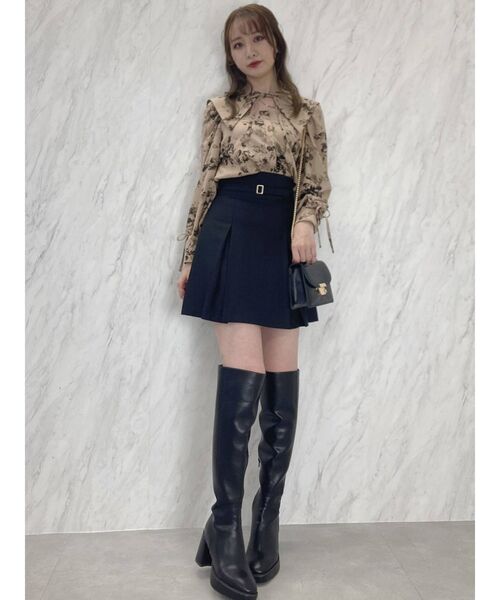 dazzlin（ダズリン）の「ボックスプリーツベルトミニスカートⅡ（スカート・レディース・グレー/ブラック・SMALL/MEDIUM）」の20枚目の写真