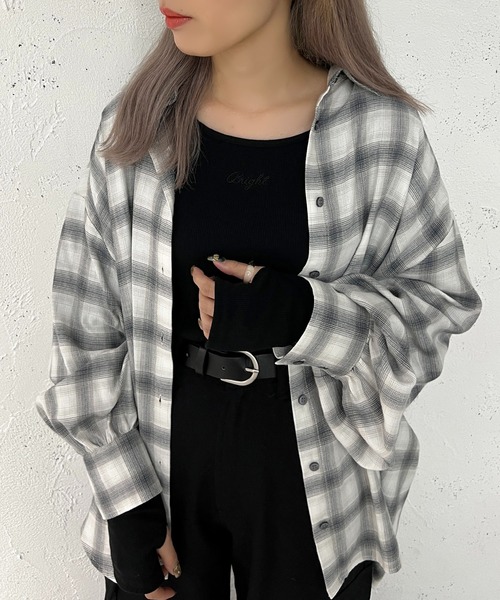 apres jour mignon(アプレジュールミニョン)の「フィンガーホールリブトップス【ZOZOTOWN限定アイテム】(Tシャツ/カットソー・レディース・アイボリー/その他/ブラック・フリー/X-LARGE)」の10枚目の写真