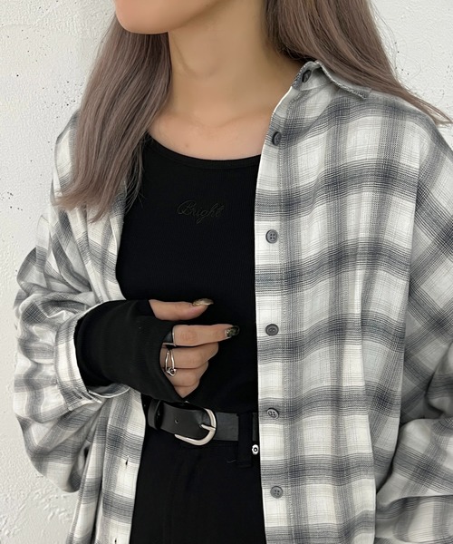 apres jour mignon(アプレジュールミニョン)の「フィンガーホールリブトップス【ZOZOTOWN限定アイテム】(Tシャツ/カットソー・レディース・アイボリー/その他/ブラック・フリー/X-LARGE)」の20枚目の写真