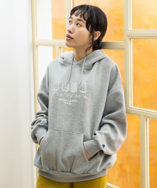 CRAFT STANDARD BOUTIQUE(クラフトスタンダードブティック)の「URANIWA GO ENJOYプルパーカー(パーカー・メンズ・杢グレー・LL/M/L)」の1枚目の写真