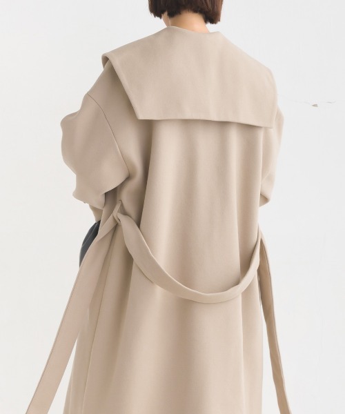 OMNES（オムネス）の「ニットモッサライトセーラーカラーコート（その他アウター・レディース・グレイッシュベージュ/ブラック/アイボリー/ブラウン・FREE）」の22枚目の写真