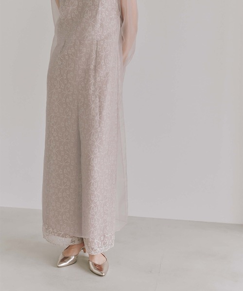 kaene（カエン）の「シアーレイヤードオールインワン（パンツドレス・レディース・ブラック/ピンクベージュ・34/36/38）」の14枚目の写真