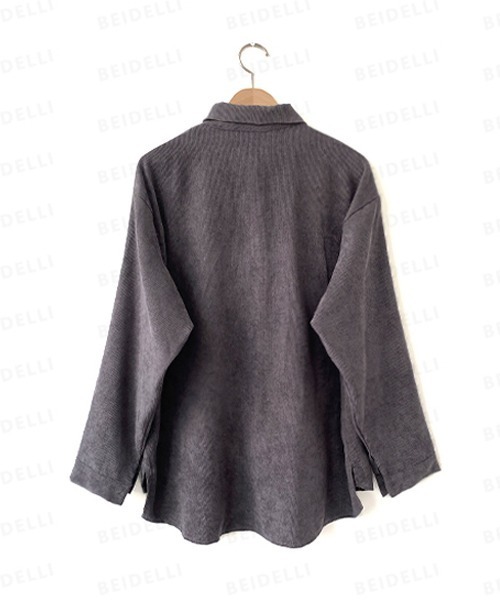 BEIDELLI（ベイデリー）の「[BELLIDE MADE] コーデュロイルーズシャツ（シャツ/ブラウス・レディース・スカイブルー/チャコールグレー/ベージュ・FREE）」の19枚目の写真