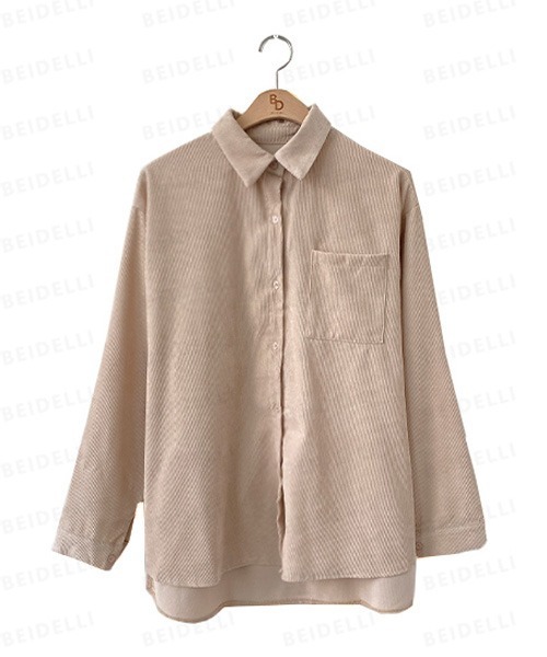 BEIDELLI（ベイデリー）の「[BELLIDE MADE] コーデュロイルーズシャツ（シャツ/ブラウス・レディース・スカイブルー/チャコールグレー/ベージュ・FREE）」の20枚目の写真
