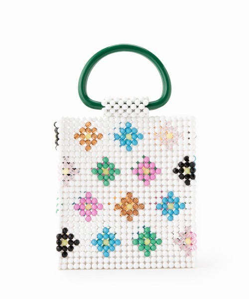 Casselini(キャセリーニ)の「Casselini(キャセリーニ)パターンビーズバッグ(ハンドバッグ・レディース・ブラック/ホワイト/レッド・FREE)」の4枚目の写真