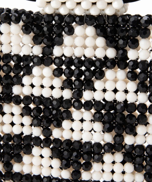 Casselini(キャセリーニ)の「Casselini(キャセリーニ)パターンビーズバッグ(ハンドバッグ・レディース・ブラック/ホワイト/レッド・FREE)」の7枚目の写真