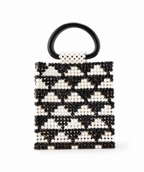 Casselini(キャセリーニ)の「Casselini(キャセリーニ)パターンビーズバッグ(ハンドバッグ・レディース・ブラック/ホワイト/レッド・FREE)」の9枚目の写真