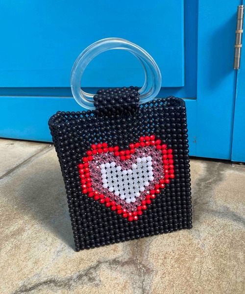 Casselini(キャセリーニ)の「Casselini(キャセリーニ)パターンビーズバッグ(ハンドバッグ・レディース・ブラック/ホワイト/レッド・FREE)」の19枚目の写真
