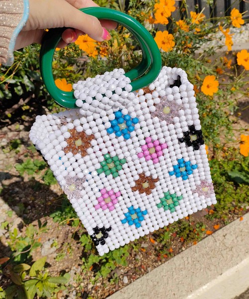 Casselini(キャセリーニ)の「Casselini(キャセリーニ)パターンビーズバッグ(ハンドバッグ・レディース・ブラック/ホワイト/レッド・FREE)」の22枚目の写真