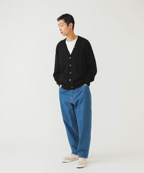 BEAMS(ビームス)の「BEAMS / 7ゲージ ダメージ カーディガン(カーディガン/ボレロ・メンズ・ナチュラル/ブラック・S/M/L/XL)」の8枚目の写真