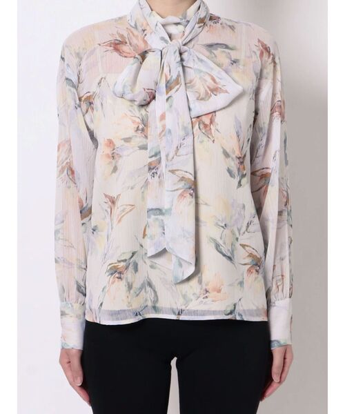 LAGUNAMOON（ラグナムーン）の「ニュアンスフラワー2WAYブラウス（シャツ/ブラウス・レディース・アイボリー/ネイビー・FREE）」の9枚目の写真