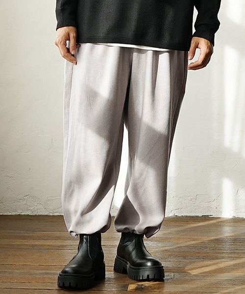 MinoriTY（マイノリティ）の「ソフトメルトンワイドバルーンパンツ（その他パンツ・メンズ・カーキ/アイボリー/ブラック/オレンジ・M/L）」の5枚目の写真