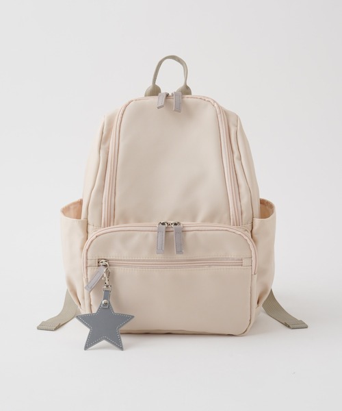 PUPPAPUPO(プッパプーポ)の「キッズリュック チャーム付き Sサイズ(バックパック/リュック・キッズ・チャコールグレー/ライトグレー/ブラック/ベージュ/ピンク/ブルー/グレー/ライトベージュ/ライトブルー/ライトピンク/ライトブラック/グレイッシュベージュ・FREE)」の16枚目の写真