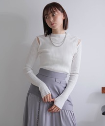 LADYMADE | スリットショルダー２WAYリブニット(ニット/セーター)