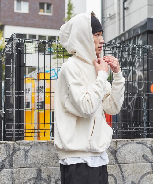 WEGO（ウィゴー）の「WEGO/ピグメントロゴプルパーカー（パーカー・メンズ・キナリ/スミクロ・MEDIUM/LARGE）」の8枚目の写真