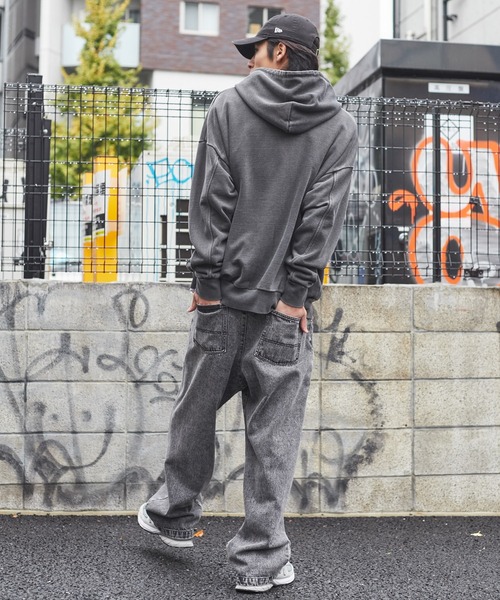 WEGO（ウィゴー）の「WEGO/ピグメントロゴプルパーカー（パーカー・メンズ・キナリ/スミクロ・MEDIUM/LARGE）」の21枚目の写真