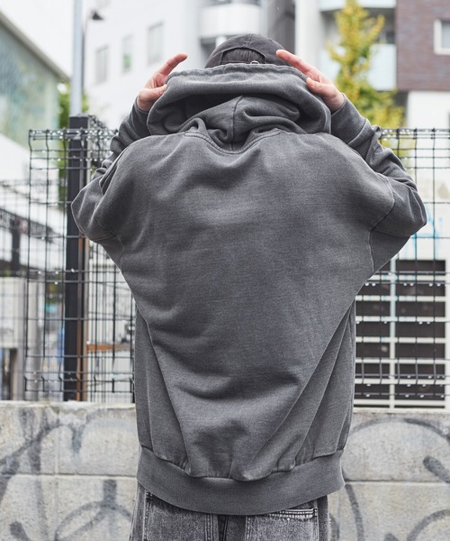 WEGO（ウィゴー）の「WEGO/ピグメントロゴプルパーカー（パーカー・メンズ・キナリ/スミクロ・MEDIUM/LARGE）」の18枚目の写真