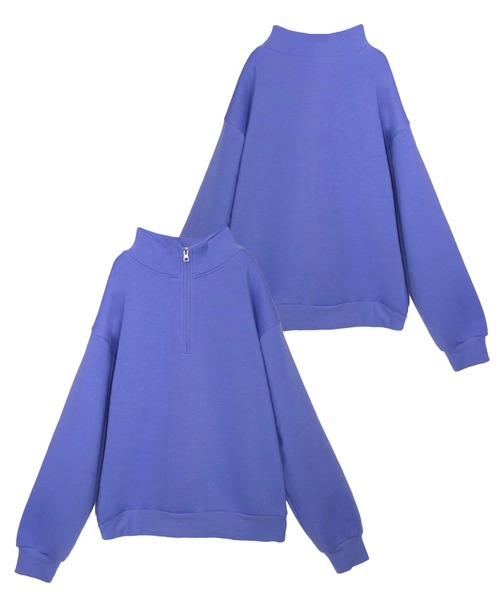 UNDERWRAPS(アンダーラップス)の「裏起毛ハーフZIPトレーナー(M3)(Tシャツ/カットソー・レディース・杢グレー/ブルー/ヘザーグレー/ブラック/アイボリー/グリーン/ピンク・MEDIUM/LARGE)」の7枚目の写真