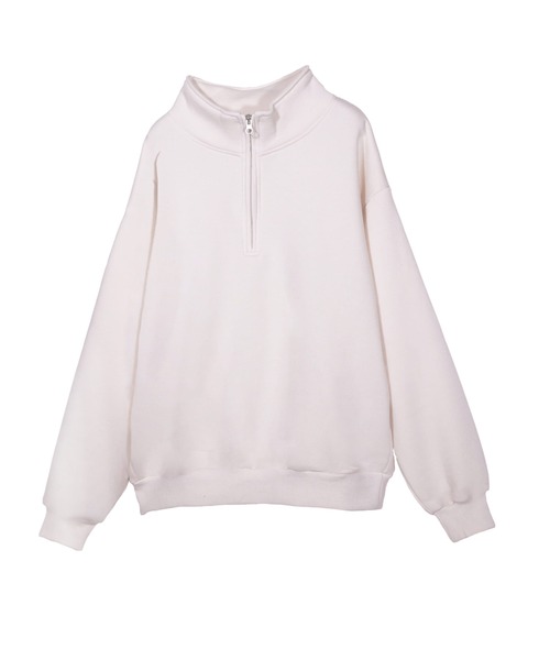 UNDERWRAPS(アンダーラップス)の「裏起毛ハーフZIPトレーナー(M3)(Tシャツ/カットソー・レディース・杢グレー/ブルー/ヘザーグレー/ブラック/アイボリー/グリーン/ピンク・MEDIUM/LARGE)」の9枚目の写真