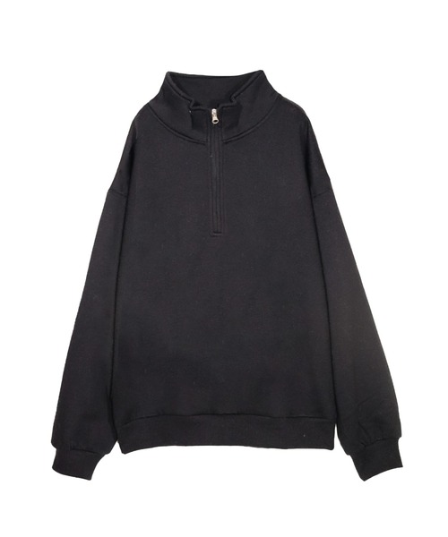 UNDERWRAPS(アンダーラップス)の「裏起毛ハーフZIPトレーナー(M3)(Tシャツ/カットソー・レディース・杢グレー/ブルー/ヘザーグレー/ブラック/アイボリー/グリーン/ピンク・MEDIUM/LARGE)」の14枚目の写真