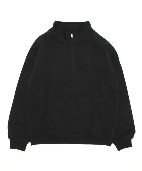 UNDERWRAPS(アンダーラップス)の「裏起毛ハーフZIPトレーナー(M3)(Tシャツ/カットソー・レディース・杢グレー/ブルー/ヘザーグレー/ブラック/アイボリー/グリーン/ピンク・MEDIUM/LARGE)」の13枚目の写真