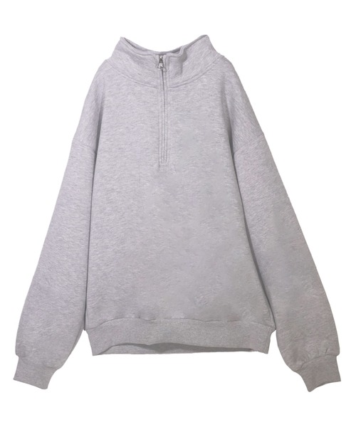 UNDERWRAPS(アンダーラップス)の「裏起毛ハーフZIPトレーナー(M3)(Tシャツ/カットソー・レディース・杢グレー/ブルー/ヘザーグレー/ブラック/アイボリー/グリーン/ピンク・MEDIUM/LARGE)」の20枚目の写真