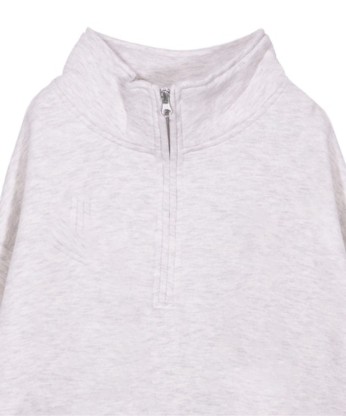 UNDERWRAPS(アンダーラップス)の「裏起毛ハーフZIPトレーナー(M3)(Tシャツ/カットソー・レディース・杢グレー/ブルー/ヘザーグレー/ブラック/アイボリー/グリーン/ピンク・MEDIUM/LARGE)」の18枚目の写真