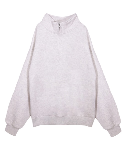 UNDERWRAPS(アンダーラップス)の「裏起毛ハーフZIPトレーナー(M3)(Tシャツ/カットソー・レディース・杢グレー/ブルー/ヘザーグレー/ブラック/アイボリー/グリーン/ピンク・MEDIUM/LARGE)」の17枚目の写真