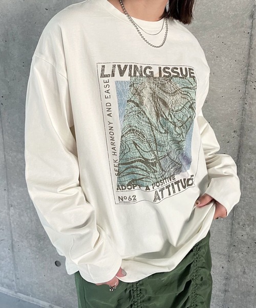 PAGEBOY(ページボーイ)の「ニュアンスアートロンT(Tシャツ/カットソー・レディース・ブラック/オフホワイト/ラベンダー・FREE)」の4枚目の写真