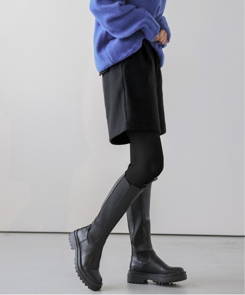 La-gemme（ラジェム）の「ウール混ショートパンツ（その他パンツ・レディース・ブラック/ベージュ系その他/モカ・M/L）」の4枚目の写真