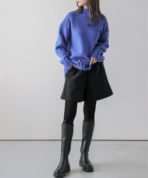 La-gemme（ラジェム）の「ウール混ショートパンツ（その他パンツ・レディース・ブラック/ベージュ系その他/モカ・M/L）」の6枚目の写真