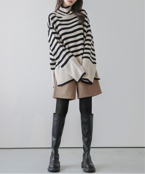 La-gemme（ラジェム）の「ウール混ショートパンツ（その他パンツ・レディース・ブラック/ベージュ系その他/モカ・M/L）」の8枚目の写真