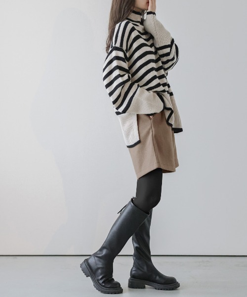 La-gemme（ラジェム）の「ウール混ショートパンツ（その他パンツ・レディース・ブラック/ベージュ系その他/モカ・M/L）」の9枚目の写真