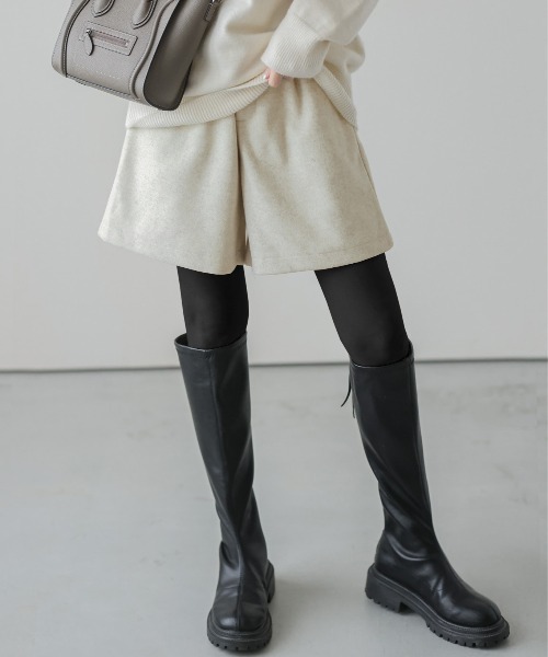 La-gemme（ラジェム）の「ウール混ショートパンツ（その他パンツ・レディース・ブラック/ベージュ系その他/モカ・M/L）」の10枚目の写真