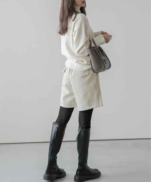 La-gemme（ラジェム）の「ウール混ショートパンツ（その他パンツ・レディース・ブラック/ベージュ系その他/モカ・M/L）」の12枚目の写真