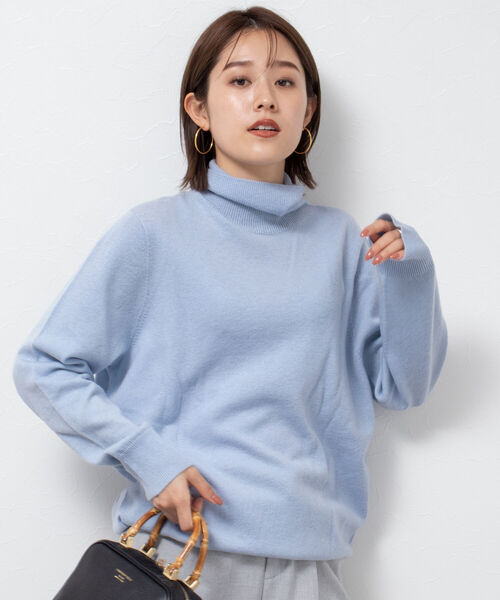 Rie Miller(リエミラー)の「《手洗い可能》ホールガーメントベーシックタートルネックプルオーバーニット(ニット/セーター・レディース・サックスブルー/ライトグレー/ピンク/オフホワイト/ネイビー・38)」の21枚目の写真