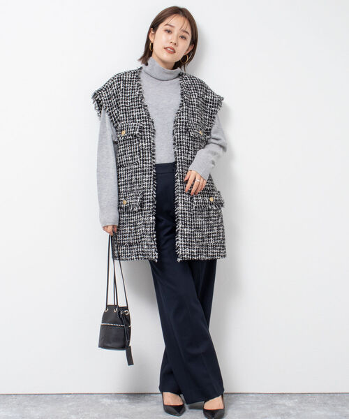 Rie Miller(リエミラー)の「《手洗い可能》ホールガーメントベーシックタートルネックプルオーバーニット(ニット/セーター・レディース・サックスブルー/ライトグレー/ピンク/オフホワイト/ネイビー・38)」の7枚目の写真