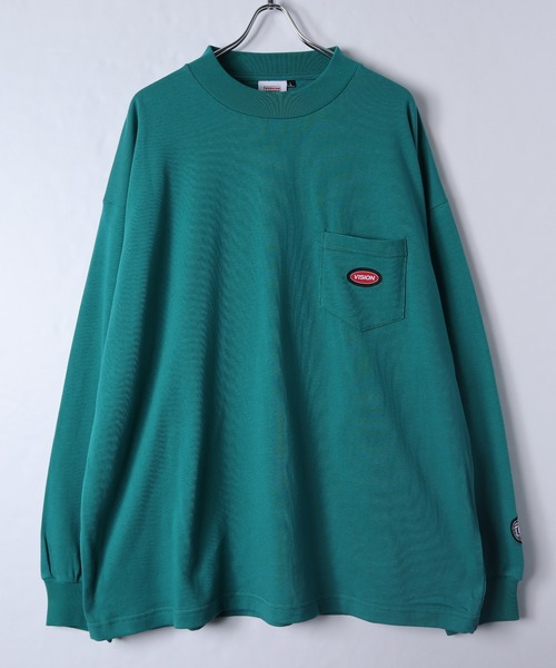 VISION STREET WEAR(ヴィジョンストリートウェア)の「【VISION STREET WEAR】ヘビーウェイト ポケットクルーネックロンT(Tシャツ/カットソー・レディース・グリーン/ネイビー/ターコイズブルー/ブラック/ホワイト/ベージュ・X-LARGE/LARGE/MEDIUM)」の13枚目の写真