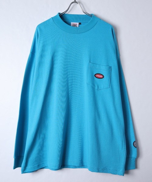 VISION STREET WEAR(ヴィジョンストリートウェア)の「【VISION STREET WEAR】ヘビーウェイト ポケットクルーネックロンT(Tシャツ/カットソー・レディース・グリーン/ネイビー/ターコイズブルー/ブラック/ホワイト/ベージュ・X-LARGE/LARGE/MEDIUM)」の17枚目の写真