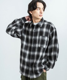 Rocky Monroe（ロッキーモンロー）の「オーバーサイズ レギュラーカラーオンブレチェック総柄シャツ（シャツ/ブラウス）」