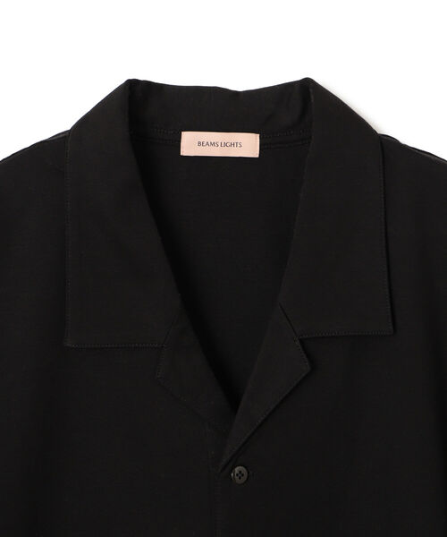 BEAMS LIGHTS（ビームスライツ）の「BEAMS LIGHTS / オープンカラー ポロシャツ（ポロシャツ・メンズ・ブラック/ライトブルー・SMALL/MEDIUM/LARGE）」の13枚目の写真