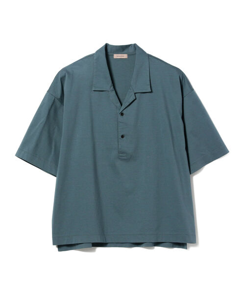 BEAMS LIGHTS（ビームスライツ）の「BEAMS LIGHTS / オープンカラー ポロシャツ（ポロシャツ・メンズ・ブラック/ライトブルー・SMALL/MEDIUM/LARGE）」の9枚目の写真