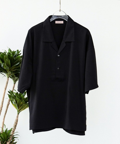 BEAMS LIGHTS（ビームスライツ）の「BEAMS LIGHTS / オープンカラー ポロシャツ（ポロシャツ・メンズ・ブラック/ライトブルー・SMALL/MEDIUM/LARGE）」の20枚目の写真