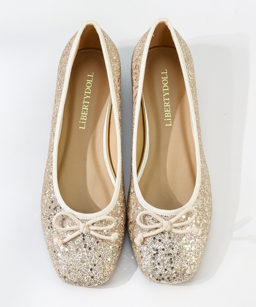 LibertyDoll（リバティードール）の「スクエアトゥ フラット美脚バレエパンプス（バレエシューズ・レディース・アイボリー/レオパード/ブラック/ブラック系その他/ベージュ/グレイッシュベージュ/シルバー/ベージュ系その他/ゴールド/シルバー系1/ゴールド系1/ブラック系1・3L/S/M/SS/L/LL）」の11枚目の写真