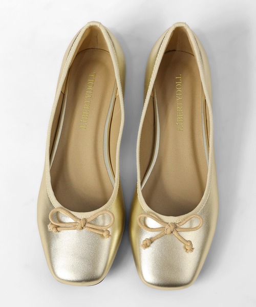 LibertyDoll（リバティードール）の「スクエアトゥ フラット美脚バレエパンプス（バレエシューズ・レディース・アイボリー/レオパード/ブラック/ブラック系その他/ベージュ/グレイッシュベージュ/シルバー/ベージュ系その他/ゴールド/シルバー系1/ゴールド系1/ブラック系1・3L/S/M/SS/L/LL）」の10枚目の写真
