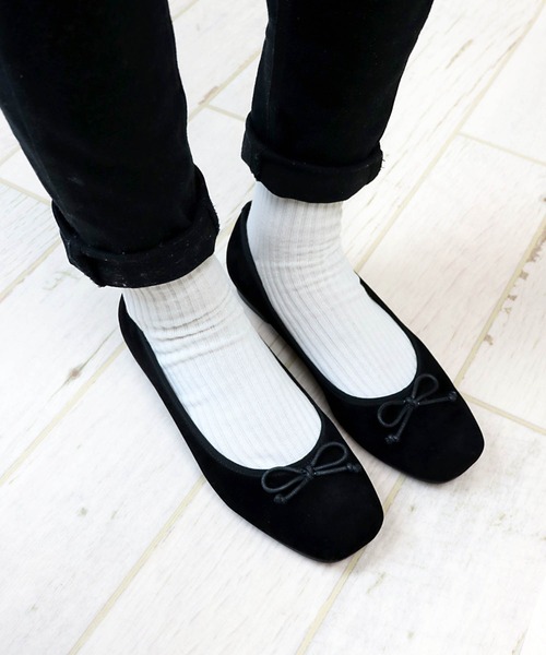 LibertyDoll（リバティードール）の「スクエアトゥ フラット美脚バレエパンプス（バレエシューズ・レディース・アイボリー/レオパード/ブラック/ブラック系その他/ベージュ/グレイッシュベージュ/シルバー/ベージュ系その他/ゴールド/シルバー系1/ゴールド系1/ブラック系1・3L/S/M/SS/L/LL）」の22枚目の写真