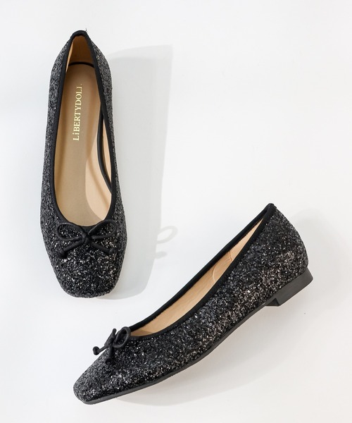 LibertyDoll（リバティードール）の「スクエアトゥ フラット美脚バレエパンプス（バレエシューズ・レディース・アイボリー/レオパード/ブラック/ブラック系その他/ベージュ/グレイッシュベージュ/シルバー/ベージュ系その他/ゴールド/シルバー系1/ゴールド系1/ブラック系1・3L/S/M/SS/L/LL）」の17枚目の写真